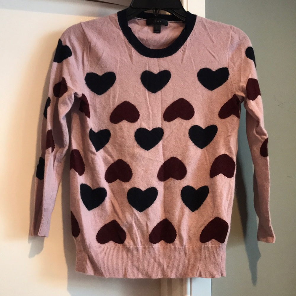 J. Crew heart sweater.